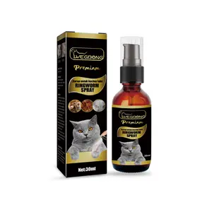 Yegbong Cat Mange Spray Pet Cat Mites Removal Treatment Anti-Itch Skin Care External Use Spray for Feline Skin Conditions