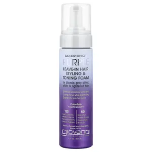 Giovanni Color Chic™, Purple Leave-In Hair Styling & Toning Foam, 7 fl oz (207 ml)