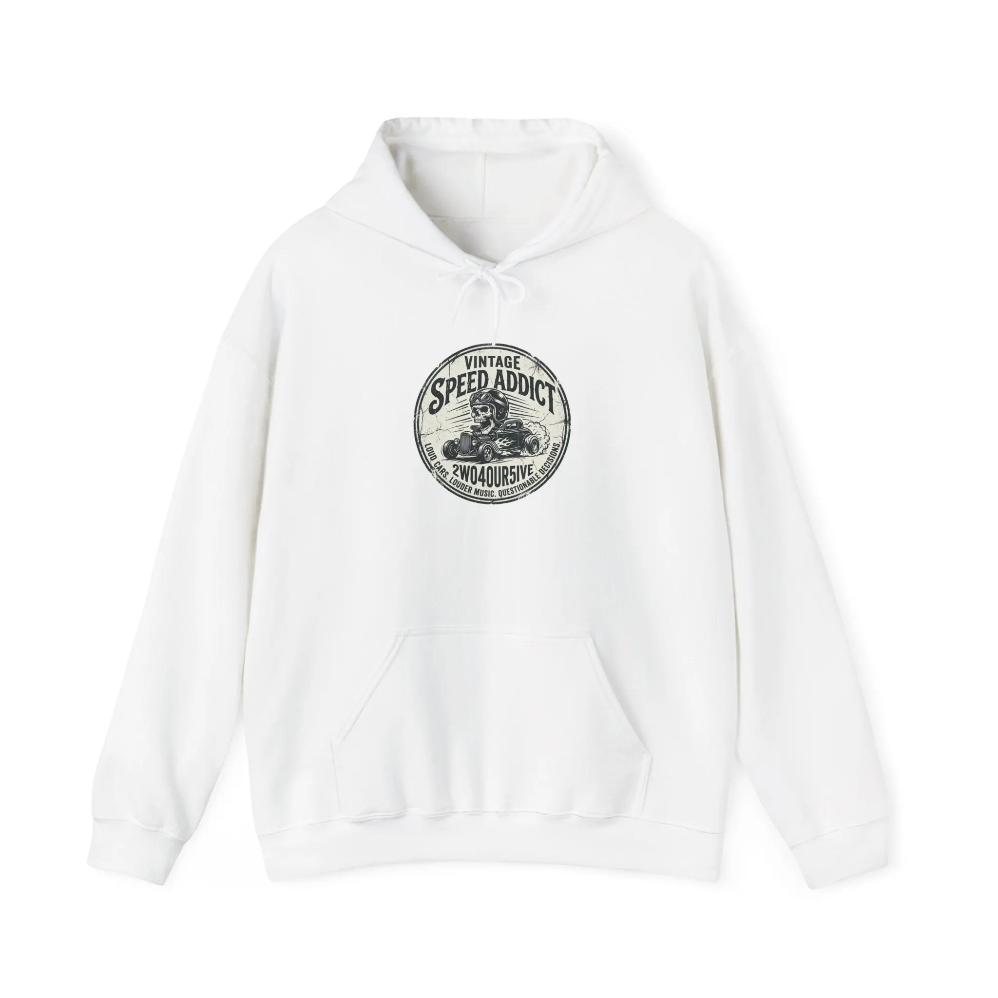 Men's Cotton Graphic Hoodie - Menswear Layer, Soft Knit Sweatshirt for Bikers with Classic Fit, Vintage Style, Embroidery Print, and Kangaroo Pocket, Hoodie/Jumper, Low Iron, Digital Print, Layering Top, Soft Blend, Worn-In Look