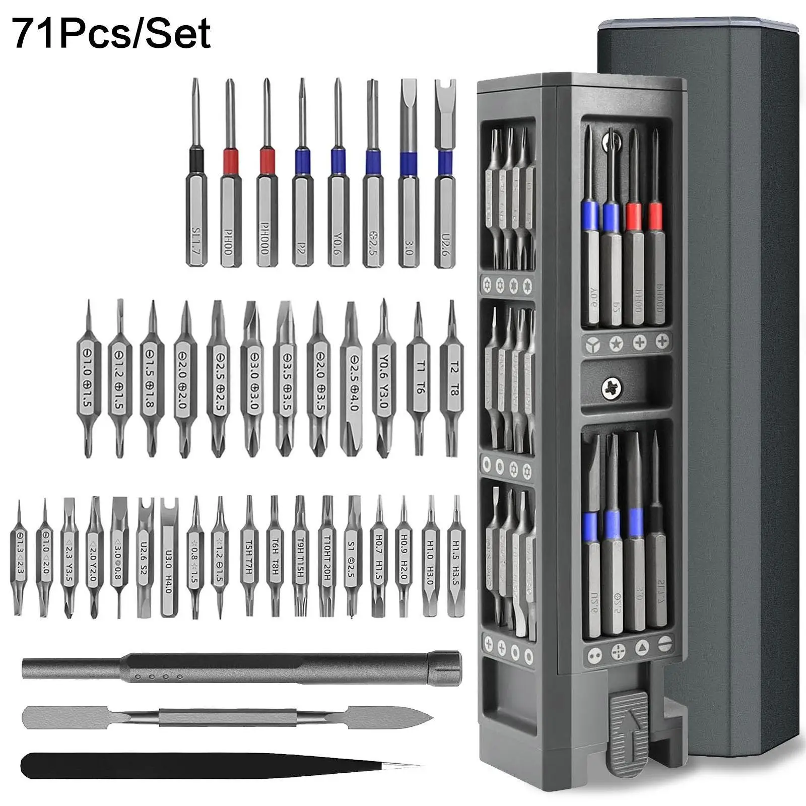 71 in 1 Precision Screwdriver Set, 71pcs/set Multifunctional Screwdriver Set, Durable & Portable Design Screwdriver Set for Laptop, Watch & Phone Repa