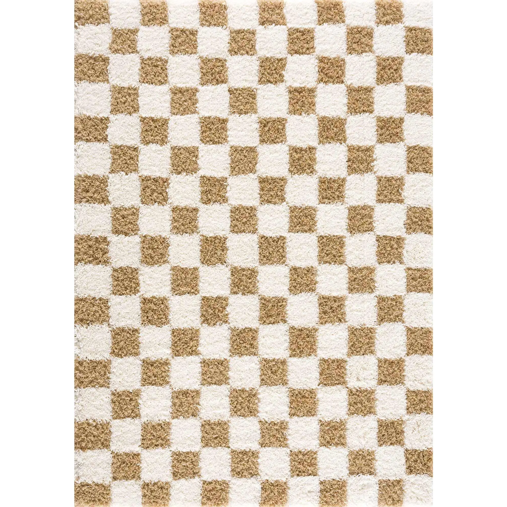 Atira Mustard Checkered Decorative Area Rug, Geometric Pattern Household Textile Carpet, Geometric Pattern Rug