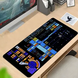 Sci-Fi Tech Interface Pattern Large Gaming Mouse Pad,Aesthetic Desktop Protection Pad,Washable Rubber Pad Non-Slip Lock Edge Multi-Size Mouse Pad Suitable For Home Office,Good Gift for Family and Friends