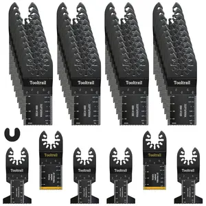 56PCS Oscillating Tool Blades,Universal Multi Tool Blades for Wood,Plastic and Metal,Oscillating Saw Blades Fit Dewalt Ryobi Rockwell Fein (56)