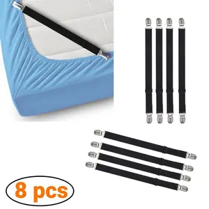 A Set of 8/4 Pcs Bed Sheet Clip,Sofa Slipcover Holder,Hold the Sheets Tightly,Suitable for Mattresses,Sofas and Sofa Covers,Durable Elastic Bands,Christmas Party Gifts,Hand Tools Kits