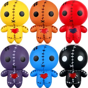 6 Pcs Voodoo Dolls Ghost Squeeze Exquisite Horror Doll Slow Rising Scented Stress Relief Toy Soft Creepy Gift for Halloween Christmas Toys Gift Collection, 6 Assorted Colors