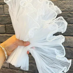 1 Roll Floral Wrapping Paper, Suitable For Occasions Like Valentine's Day, Wedding, Birthday, Crinkled Wavy Floral Wrapping Paper For Decoration In Weddings, Valentine's Day, Graduations And More