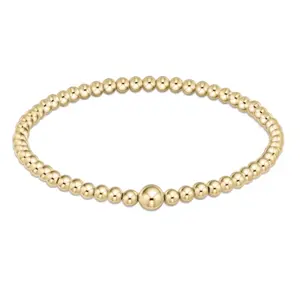 E Newton Classic Gold 4mm Bead Bangle