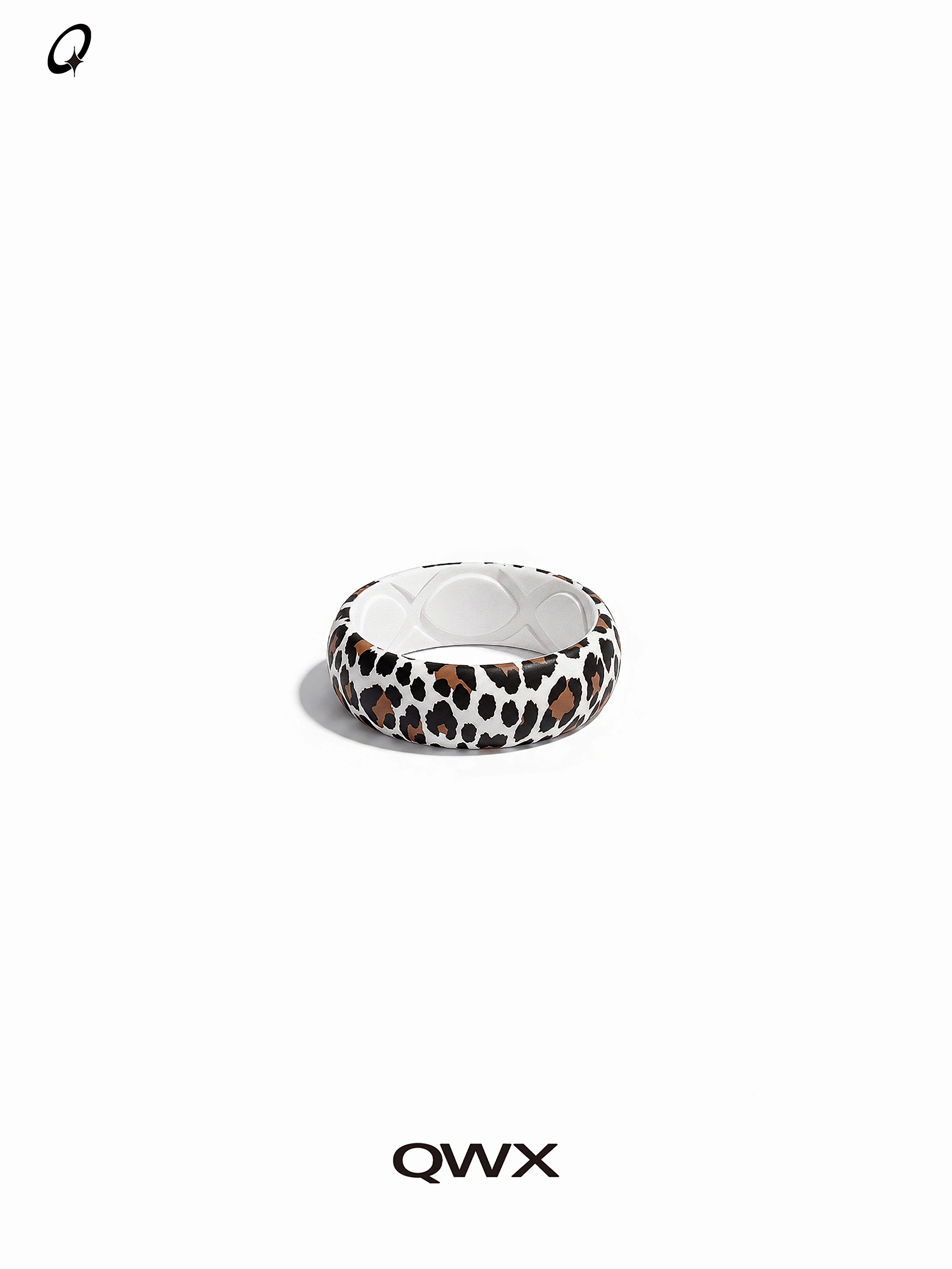 QWX Zodiac Silicone Ring Leopard Print, NFC Tap To View Daily Horoscope, Mood Accessory Fashion Accessories, Waterproof Breathable Comfortable Wear, No Subscription Unisex, Android & iOS Compatible