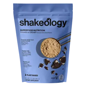 Shakeology 0g Added Sugar Cookies & Creamy/Vegan Protein 30 Serving Bag