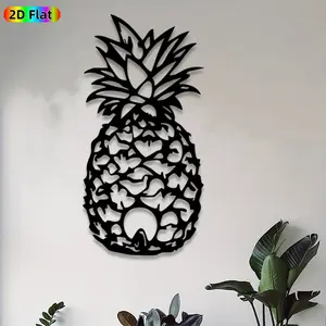 1pc Pineapple Metal Wall Art,Pineapple Statue Mural, Ideal Gift for New Year, Easter, Tropical Decor Enthusiasts, Weather-Resistant Metal Wall Decor Wall Sculptures, Perfect for Home Wall & Garden Fence, Pineapple Enthusiasts