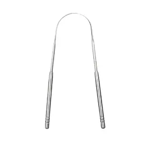 Oral Hygiene Tongue Scraper for Adults and Kids, Stainless Steel, 1 Pack