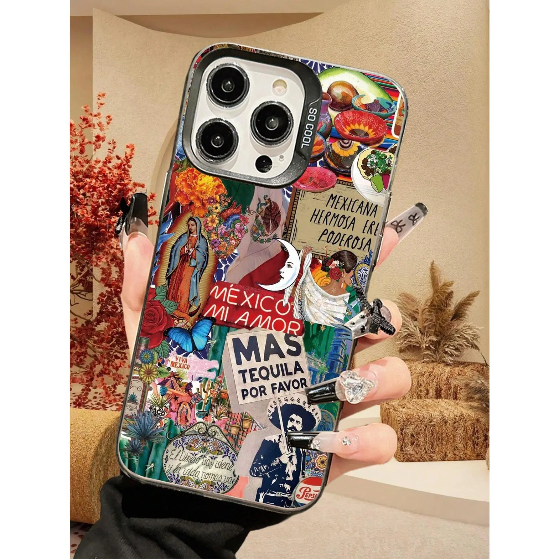 Mexican Art TPU Protective Smartphone Cover - Stylish, Luxurious, Comfortable-Touch Casing Accessory for iPhone 17-17E-16-16E-15-14-13-12-11-X-XS-XSMAX-XR-7P-8P, Device Protection, Top Holiday Gift Pick