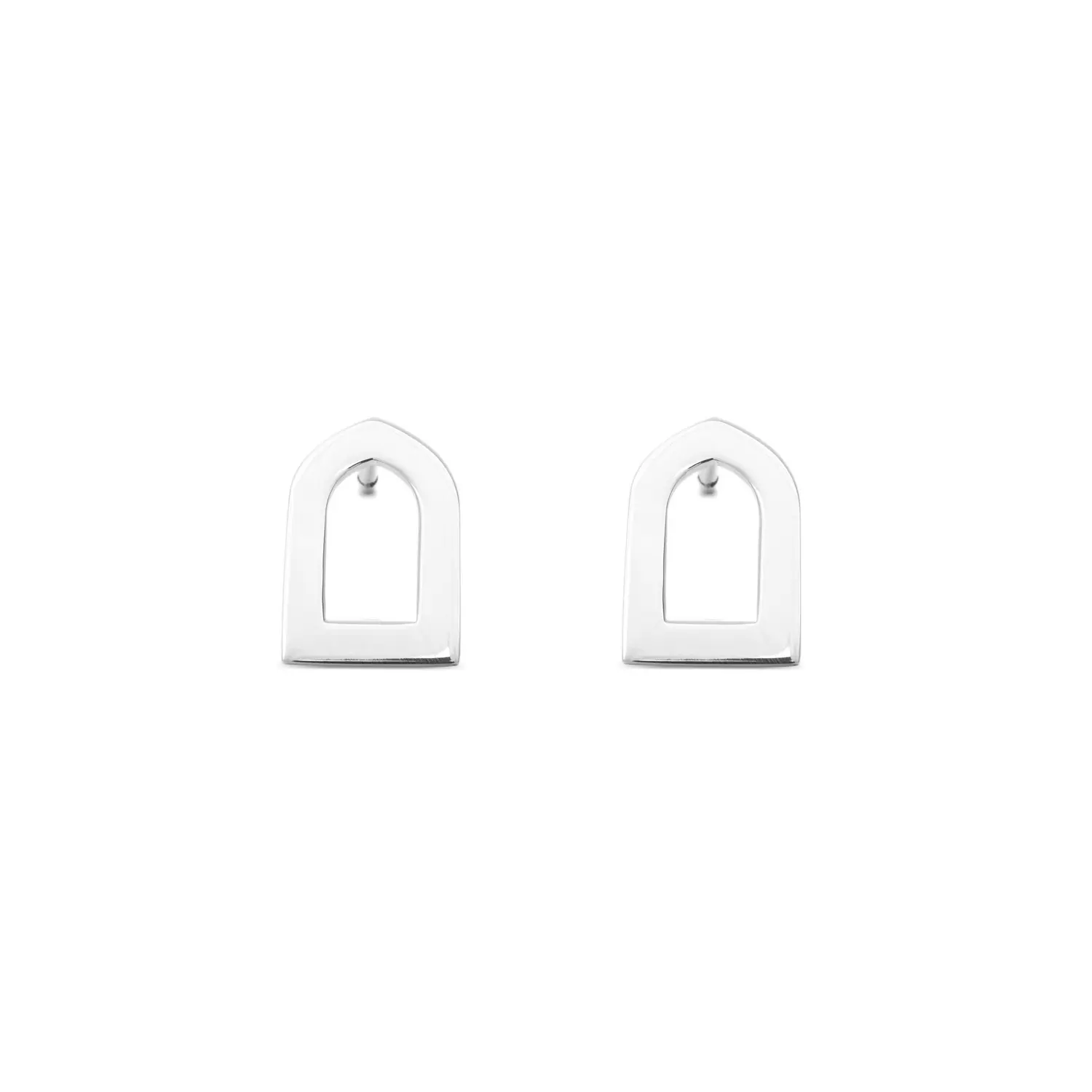 Sheida Farrokhi Jewelry 18k Solid White Gold Women's Sahra Stud Earrings for The Young and Adults