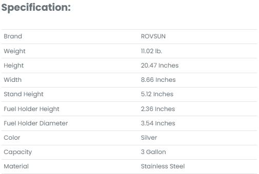 [TOP RATED - FLASH SALE] ROVSUN 3 Gallon Stainless Steel Coffee Chafer Urn with Fuel Holder