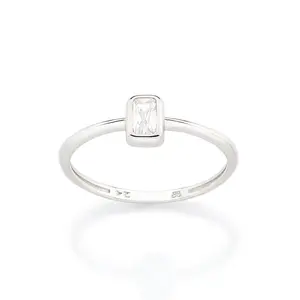 PLATINUM SMALL PIECE OF LOVE SOLITAIRE RING IN WHITE