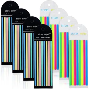 1280 count Highlighter Tape, Transparent Sticky Long Page Markers Tabs, Morandi Neon Clear Highlighter Strips Flags Stickers, Book Tabs for Annotating Books Aesthetic Office School Study Supplies