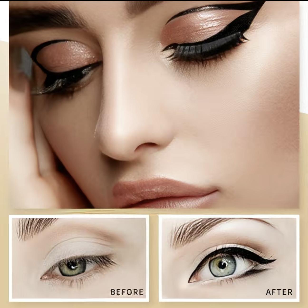 【Buy 1 Get 1 Free】Waterproof Liquid Eyeliner Smudge-proof · Long-lasting Color Precision Tip for Flawless Lines Black Eyeliner Makeup Tool Soft Brush Tip Ultra-Precise Application For Women