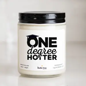 Graduation Gift Candle - One Degree Hotter Candles, Christmas Candle - Christmas Scented Candle - Holiday Gift For Her - Xmas Candle - Christmas Gift For Friend