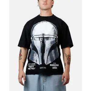 73Studio Star Wars Stand Off Glitter T-Shirt Black Acidwash