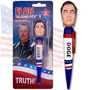 Talking Elon Musk DOGE Pen - Speaks Multiple Authentic Voice Recordings - Collectible Fidget Pen - Funny Political Gag Gift or Innovation Birthday Gifts for Men, Dad & Fathers