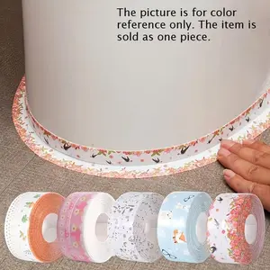 Self-adhesive sanitary ware sealing strips - Suitable for sealing around bathtubs, sink edges and home decorations. Comes in floral and butterfly patterns. It is a bathroom sealing strip | decorative sealing tape | self-adhesive design.
