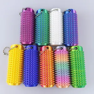 5pcs Random Gradient 3D Printed Massage Rollers for Stress Relief Tactile Sensory Tools, with Textured Studs And Chain Hole, Modular Design for Muscle Relaxation And Stress Relief. (Multi-Color Options). Suitable for Halloween Christmas New Year Par