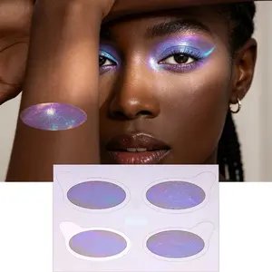 Holographic Rainbow Eye Shadow Tattoo Sticker, Quick Easy Temporary Eyelid Makeup Patch, Perfect for Festivals, Parties, Gatherings