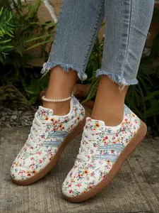 Women's Spring New Thick Sole Casual Sneakers, Sporty Low Top, Low Top Trainers, Comfortable Flat Lace-Up Shoes, Soft Bottom Sports Shoes, All Seasons Wear