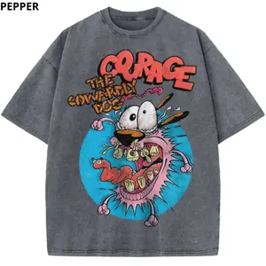 Courage the Cowardly Dog Shirt, Animated Shirt, Vintage Tee - Vintage Graphic Tee – Unisex S-3XL – Menswear & Womenswear – Streetwear Tops – Casual Cotton Crewneck Shortsleeve T-shirt