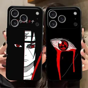 Anime A-Akatsuki U-Uchiha Itachi Black Soft Phone Cover Case for iPhone 17 16 15 14 13 12 11 Pro Max Plus Air And For Galaxy S25 S24 S22 Ultra Christmas gift