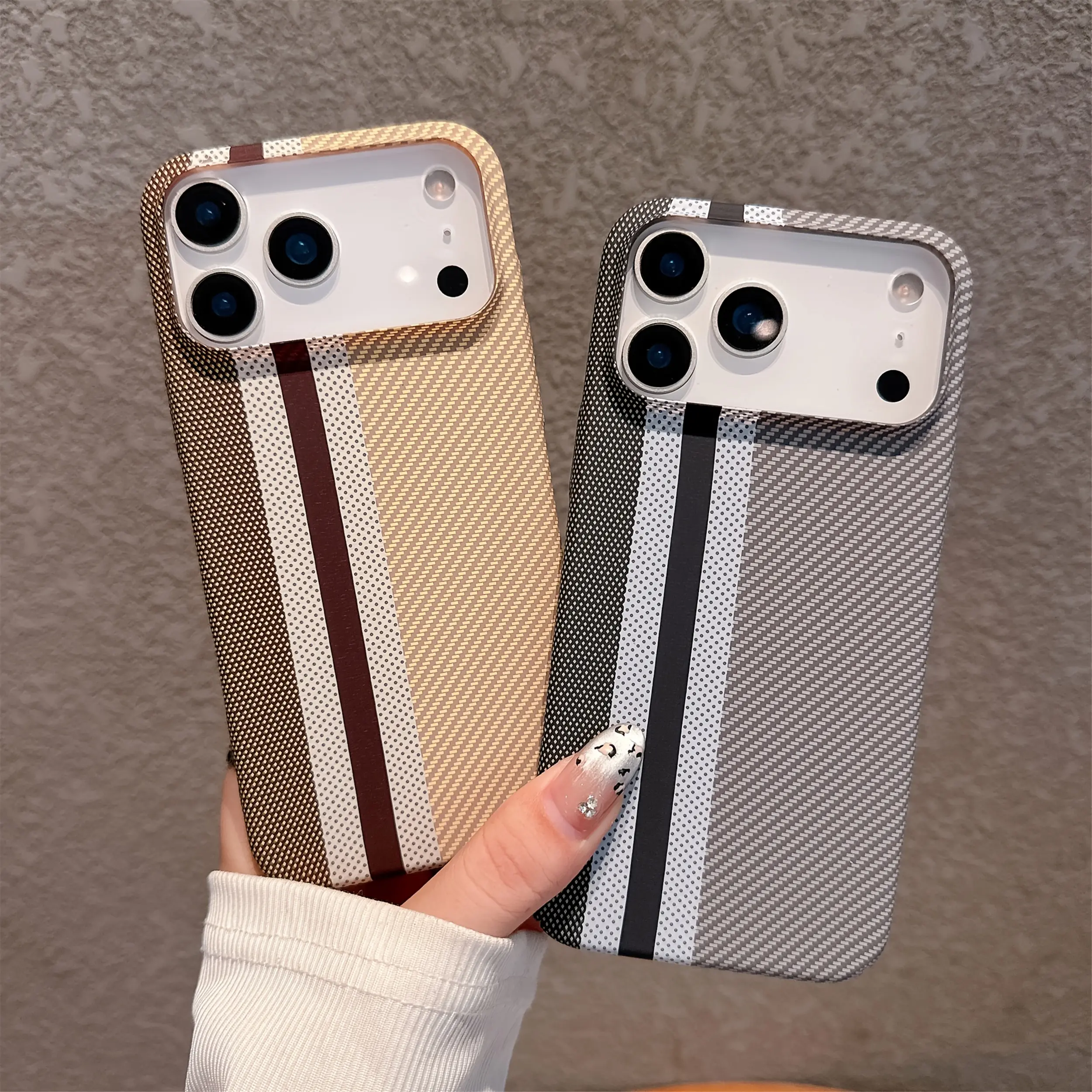 Luxurious Striped Minimalist Phone Case Compatible with for iphone 17, 17 Air, 17 Pro Max, 16, And 16 Pro Max, Made from PC Material, Phone Case/covers, Case For, Phone Cover Protection Protective