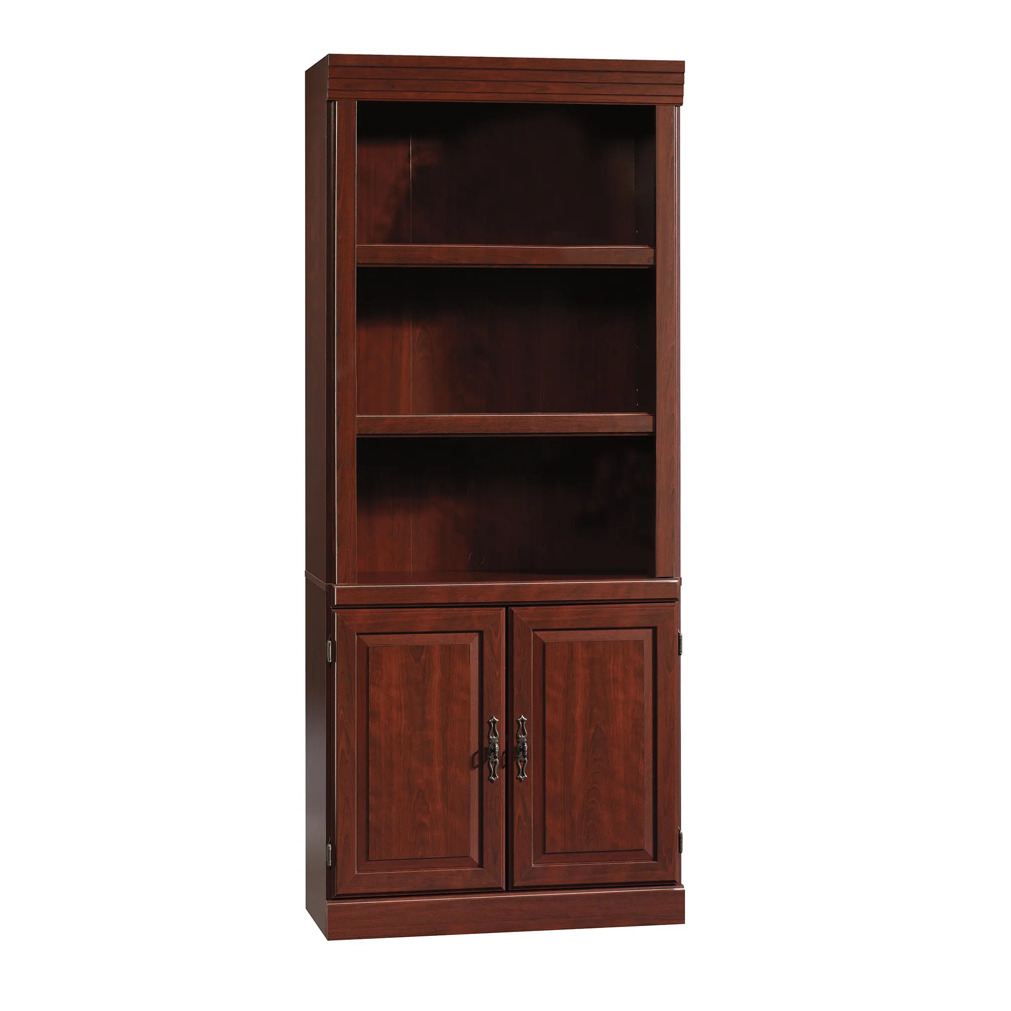 Sauder Heritage Hill Engineered Wood Library Bookshelf with Doors - 5 Shelves to Sort, 3 Adjustable Shelves, Traditional-Modern Space Saving Indoor Furniture, Requires Assembly