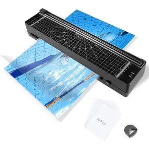 -in- 9" Laminator Kit with 10 Sheets & Corner Rounder | Quick 3-Min Warm-Up,  for Teachers, , Office | Portable & Hassle-Free