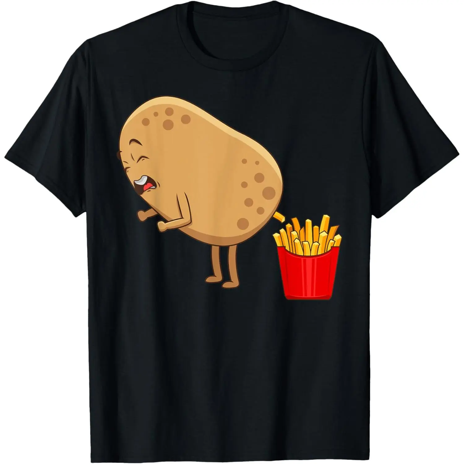 Funny French Fries Designs For Men Women Potato Food Eaters T-Shirt