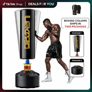 LEKÄRO Punching Bag with Boxing Gloves,Heavy Boxing Bag with Stand for Adult Teens, Kickboxing Bag for Thai Fitness Ultra Stable Base High Elasticity,Protective Gear,Outdoorfun tiktokshopspringglowup