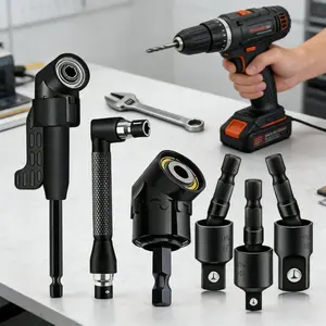 105-Degree Adjustable Hex Drill Bit Extension Set, Professional Power Tool Accessory, Angle Converter for Tight Spaces, Quick-Change Screwdriver Adapter, Electric Tool Extension Rod, Essential Repair Kit