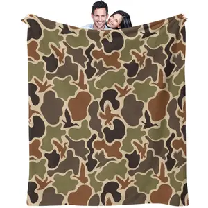 Camouflage Milk Print Blanket, Soft Cozy Blanket, Soft Warm Plush Throw for Kids and Adults, Perfect for Bed Sofa Car Room Decor, Holiday Birthday Gift