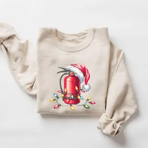 Firefighter Christmas Shirt – Fire Extinguisher Christmas Sweatshirt, Fire Department Holiday Crewneck