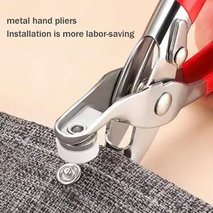 Metal Snap Buttons Kit 200 Sets 9.5mm Fasteners with Pliers Tool Set for DIY Crafts Clothes Hats Sewing Leather Projects