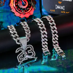 2 3 Fashion Pendant Single Drop Hip-Hop NecklaceTrendyand Versatile