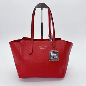 Pre-owned GUCCI canvas Shoulder Bags Leather tote bags Swing Logo Red Shoulder Tote Bag