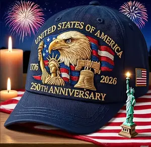 1pcs Men's Baseball Cap for The 250th Anniversary Of The United States, with The American Flag And Eagle Pattern, Featuring A 50 Star Bald Eagle Stripe, Suitable for Independence Day Celebrations