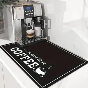 1 pc minimalist style coffee pad - Quick-drying, multi-functional kitchen and dining home mat, perfect for espresso machines and Valentine's Day decoration, coffee bar accessory, Coffee Table Mat