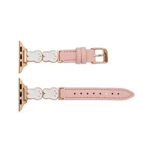 Cute Rabbit Watch Band Compatible with Apple Series, Adorable Accessory for All Apple Watches, Stylish Replacement Strap, Smart Watch Straps