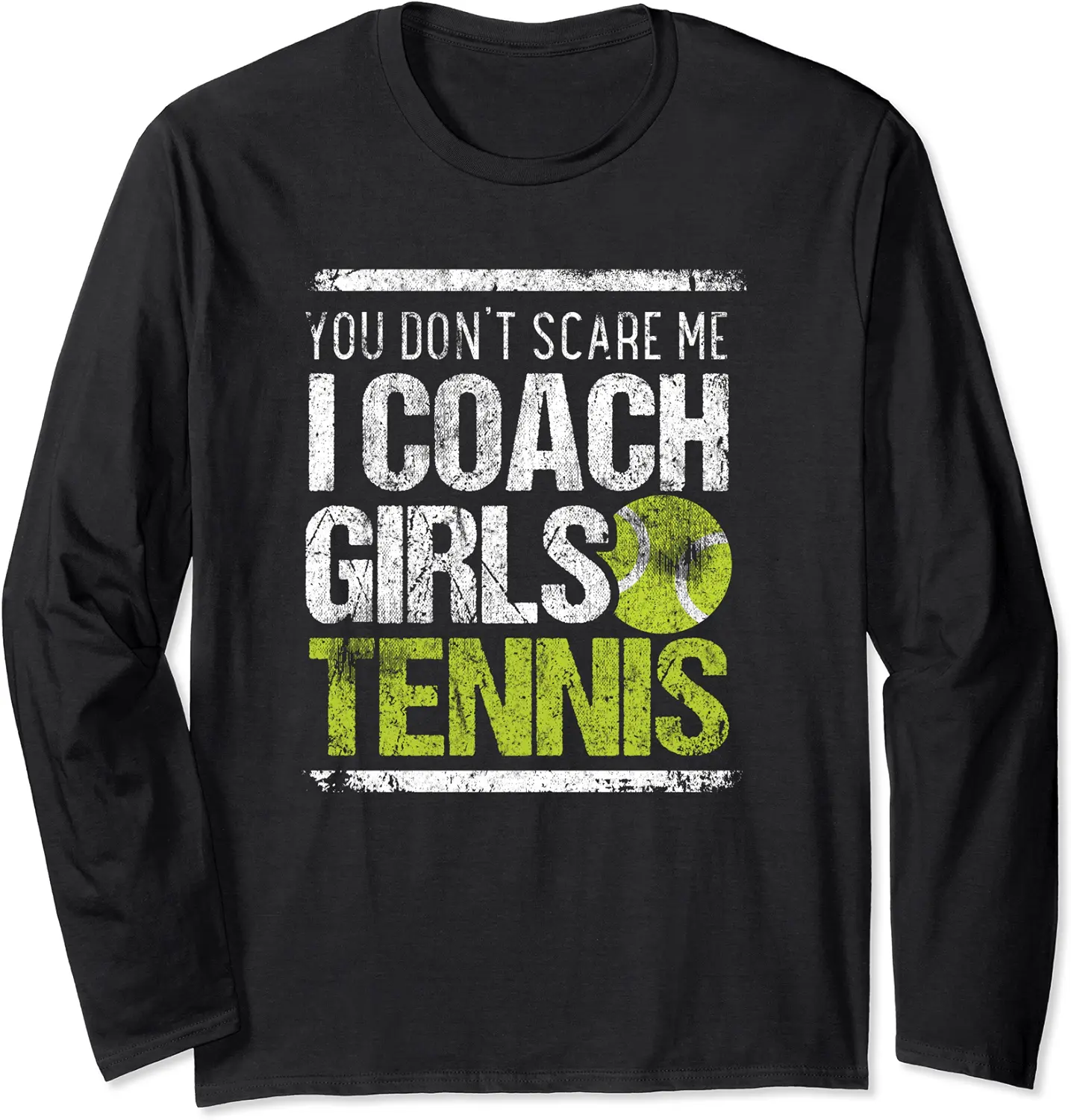 I Coach Girls Tennis Sport Training Distressed Long T-Shirt - Diegoort Shop 33B07PYMB2RB