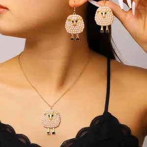 Coquette Pink Heart Earring Set, Fairycore Gold Chain Ear Stacking Jewelry
