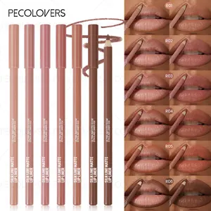 6pcs Professional Matte Lip Liner Set - Lip Liner Pencils Velvet Mocha Pencil Lipstick Liners for All Skin Types, Moisturizing Finish, Mixed Colors