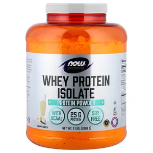NOW Foods Sports, Whey Protein Isolate, Creamy Vanilla, 5 lbs. (2,268 g)