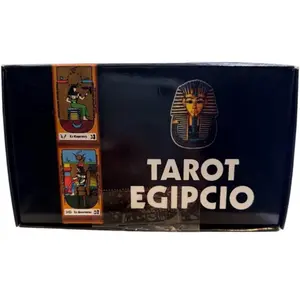 Tarot Egipcio Deck, 78 Full Color Cards with 22 Major and 56 Minor Arcana, Multilingual Instructions Booklet Included