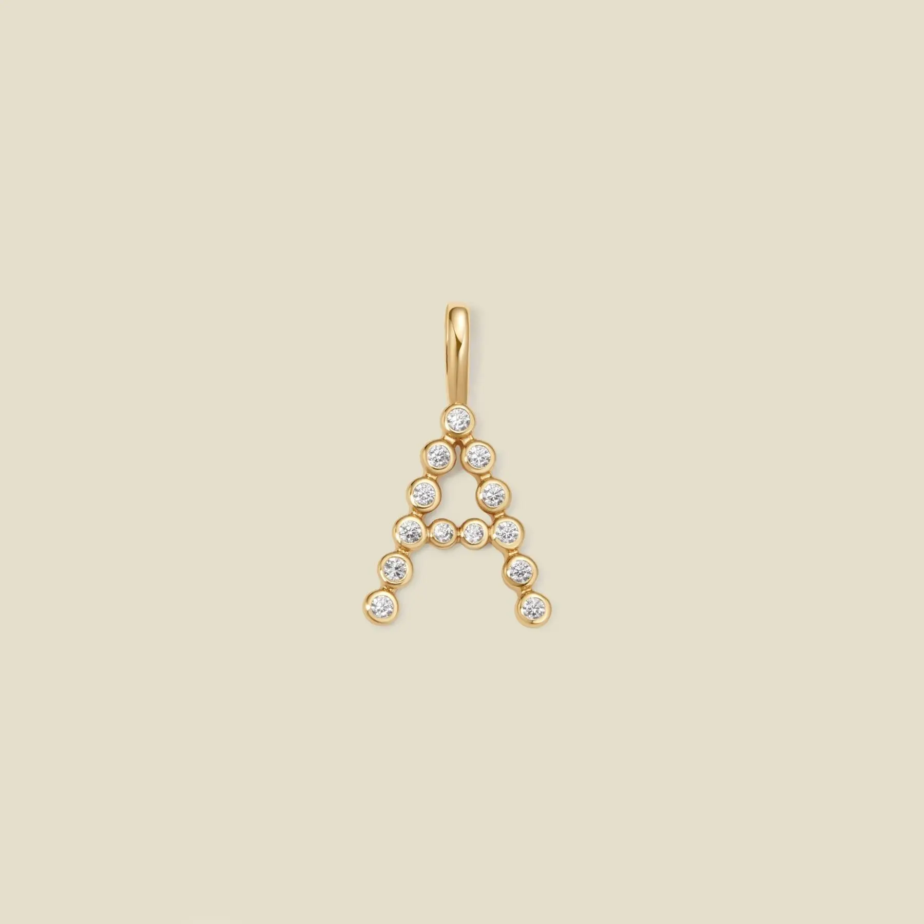 CZ Poppy Initial A Charm
